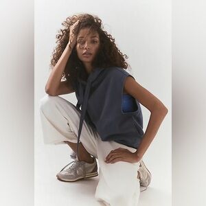 Free People  / For The Win Sleeveless Cotton Hoodie - Size Medium